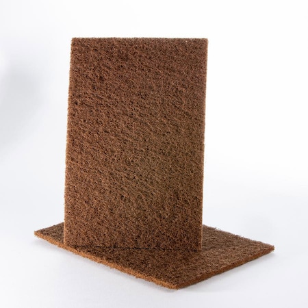 Uneeda Sanding Hand Pad 6 x 9 Uneelon Non-Woven pad, Coarse (Brown), PK10 P-100401